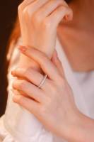 Anillo De Eternidad TY 2mm D Color Moissanite En Plata De Ley 925 Y Oro Blanco Sólido Anillo De Boda Y Compromiso Para Mujer - details 6