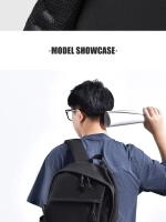 Mochila impermeable de poliéster para hombre, morral sencillo de 15 pulgadas, de Color sólido, a la moda, para ordenador de estudiante y pareja - details 8