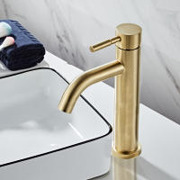 Grifo De Baño De Cobre Soldado Grifo De Mesa Suelta Mezclador De Agua Caliente Y Fría Tapa De Oro Pulido Manillar Único Montaje En La Superficie - details 2