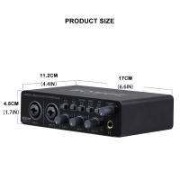 BOMGE U202 Interface De Audio USB Con Preamplificador De Micrófono Puertos XLR/TSR/TS 48V Resolución 32-Bit/192kHz Para Grabación Y Streaming En Computadora - details 7