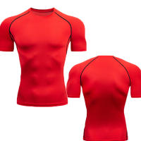 Camiseta Deportiva Para Hombre Secado Rápido Manga Corta Top De Gimnasio Y Fitness Camiseta De Compresión Para Entrenamiento Y Correr - details 8
