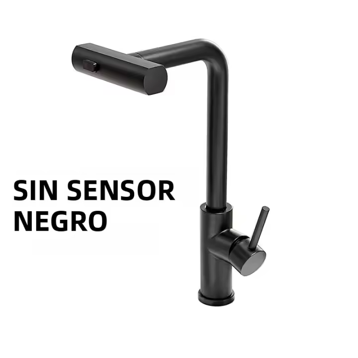 Grifo De Cocina Táctil YCRAYS En Negro Y Niquel Cepillo Sensor 3 Modos Retráctil Mezclador De Agua Caliente Y Fría Para Fregadero - 1