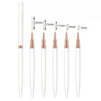 Set De 5 Pinceles Para Uñas Nail Art Liner Brush Pen Extensos Para Dibujar Y Estríper Profesional Herramientas De Manicura - details 4