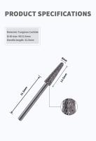 HYTOOS Broca De Carburo En Forma De Cono Para Limpiar Cutículas Y Eliminar Base De Gel Accesorio Para Manicura Eléctrica 3/32 - details 5