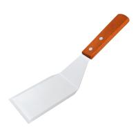 Herramienta De BBQ Espátula De Acero Inoxidable Con Mango De Madera Cabeza Cuadrada Para Cocinar Carne Y Panqueques Resistentes Al Calor Y Fáciles De Limpiar - details 0