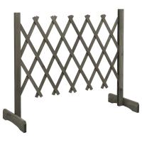 vidaXL Valla de jardín enrejada madera maciza abeto 120x60 cm Color Naranja,  Gris,  y mas Perfecta para plantas y animales, múltiples usos malla para ventilación, seguridad, ventana, jardín - details 1