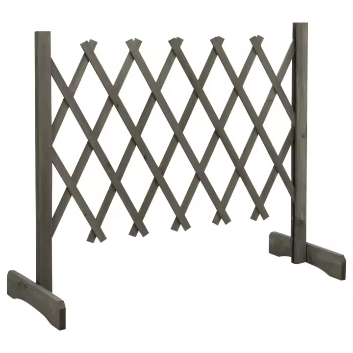 vidaXL Valla de jardín enrejada madera maciza abeto 120x60 cm Color Naranja,  Gris,  y mas Perfecta para plantas y animales, múltiples usos malla para ventilación, seguridad, ventana, jardín - 1