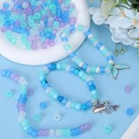800Pcs Cuentas De Caballo Luminosas En La Oscuridad 6x9mm Cuentas De Plástico Opacas Azul Morada Para Trenzas Y Espaciadores - details 3