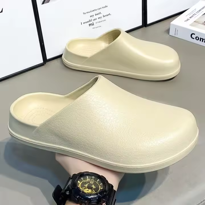 Zapatillas De Verano Para Hombre Antideslizantes Resistentes Al Aceite Zapatos De Cocina Para Enfermero Casual EVA Ligeros Y Suaves Clogs - 1
