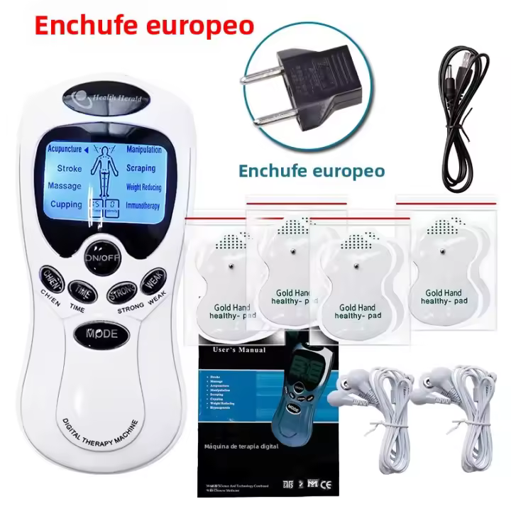 Masajeador Eléctrico De Terapia TENS Con 8 Electrodo Para Cuidado De La Salud Y Modelado Del Cuerpo Máquina De Acupuntura Y Masaje Pulso Adecuado Para El Uso Doméstico - 1