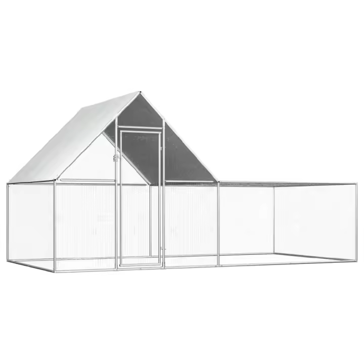 vidaXL GALLINERO ACERO GALVANIZADO 4X2X2 M - 1