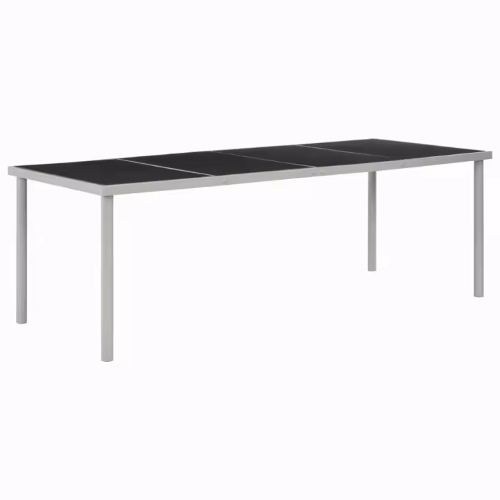 Mesa de Jardín de Arce Negra 220x90x74,5 cm - 1