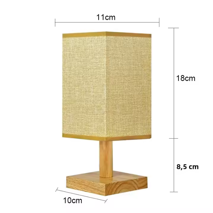 Lámpara De Mesa LED Estilo Chino Decorativo Luz Nocturna USB Dimmer Con Sombrilla De Tela Iluminación Para Dormitorio - 1