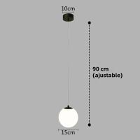 Modern Simple Lámpara Colgante LED Nordic Para Sala De Estar Dormitorio Restaurante Bar Decoración De Hogar 220V Metal Blanco - details 10