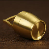 1Pieza Olla De Latón Pura Ornamento De Oro Suerte Feng Shui Decoración Para Escritorio Del Hogar Regalo Figura De Metal Sin Ingotos - details 6