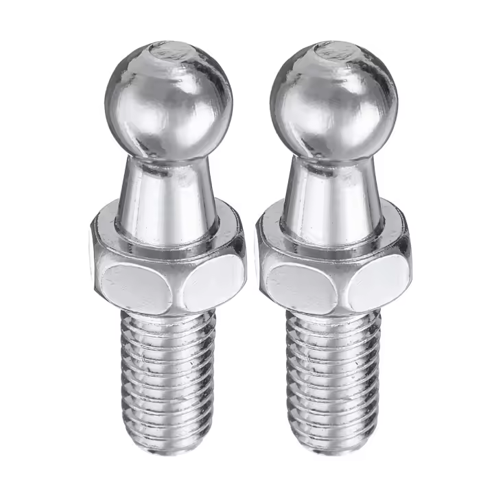 2pcs Juego De Fitting Para Resorte De Puerta Universal Plata 10mm M8 Conector De Bola Válvula Y Resorte Para Capó Y Maletero - 1