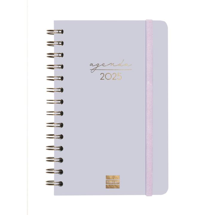 Agenda Diaria Finocam 2022 - Enero A Diciembre, Espiral, Tamaño 155x212 Mm, Negro, Con Elástico
