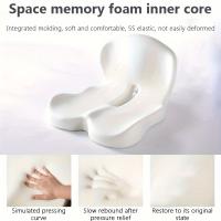 Almohadilla De Silla De Oficina Y Coche Con Espalda Integrada De Algodón De Memoria Protección Para Cintura Estudiante Fart Pad - details 4