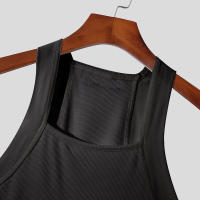 Nueva Moda Camiseta Deportiva Para Hombre Color Sólido Cuello Redondo Sin Mangas Para Gimnasio Ropa De Calle Casual Chaleco Fiesta Tallas S-5XL - details 18