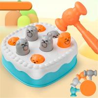 Juguetes de juego Whack-a-Mole para niños pequeños Juguetes interactivos Whack-a-Mole con forma de pastel para el desarrollo de la coordinación de las manos Imanes de construcción para niñas Martillo de cuatro colores enviados al azar - details 0