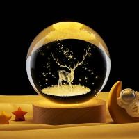 Lámpara De Cristal 3D Luz Galáctica Nocturna Esfera De Cristal Iluminación Nocturna Para El Hogar Decoración Regalo De Navidad - details 10