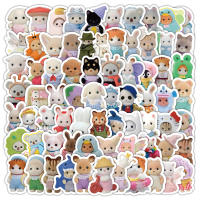 Pegatinas De Calcomanías De Dibujos Animados Calico Critters 10/30/50/100pcs Aesthetic Para Niños Para Portátil Nevera Teléfono Scrapbooking - details 0