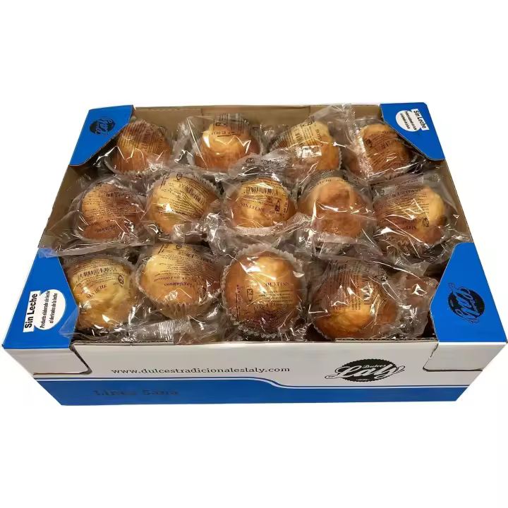 N / Magdalenas Sin Azúcar y Sin Lactosa - Laly - Caja 1,8 Kilos - Magdalenas Artesanas Sin Azúcar - Sin Lactosa - Sin Azúcar Añadido - Delicioso Sabor - 1