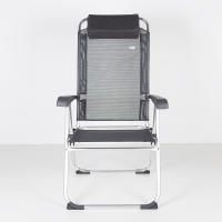 Aktive - Silla de camping plegable con respaldo reclinable 5 posiciones, 44x55x101 cm, fabricada de aluminio y textileno, con cojín y topes antivuelco, máx. 110 kg, sillas de playa, sillas plegables, accesorios verano - details 1