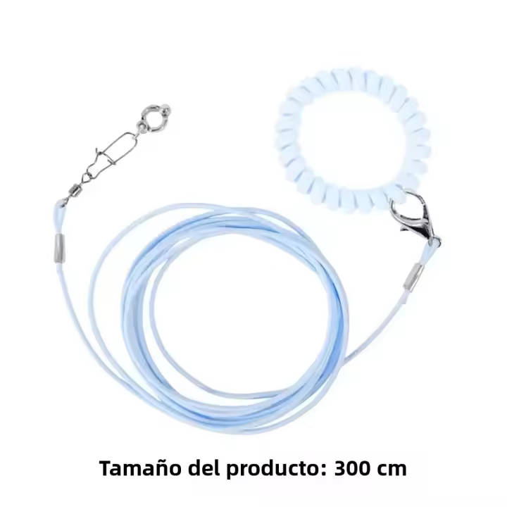 Correa De Entrenamiento Para Pájaros Parrot Con Cadena Antipatada Tamaño 6 Pies Material Resistente Para Exteriores Suministros Para Pájaros - 1