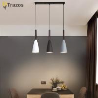 Lámpara Colgante Nórdica Moderna Con 3 Cabezas Luz Sencilla Y Multicolor Para Cocina Comedor Bar Café Material Aluminio - details 7