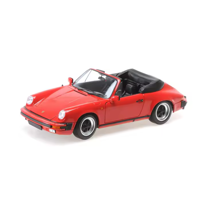 MINICHAMPS 1/18 PORSCHE 911 CARRERA CABRIOLET 3,2 ROJO 1983 - 100063030 - 1