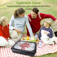 Pans De Aluminio Isolados Fáciles De Limpiar Multifuncionales Ligeros Con Tapa Desmontable Para Transporte Al Aire Libre Camping - details 1