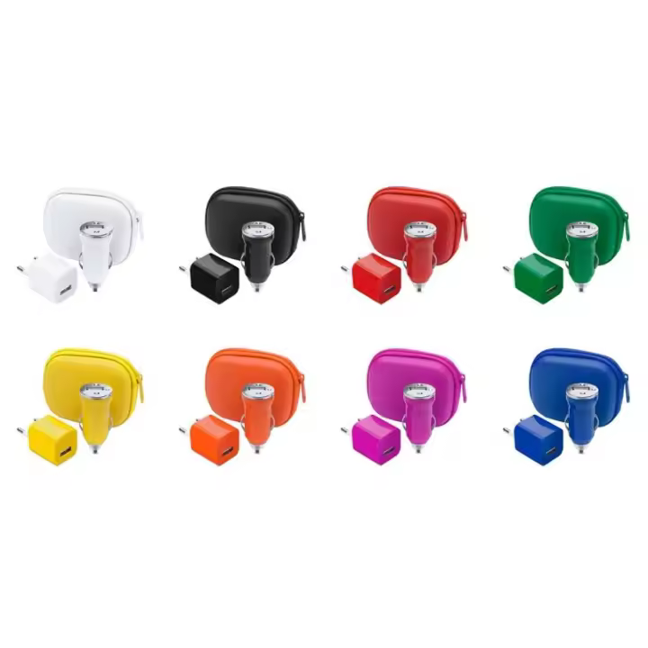 Set de cargadores USB para coche en estuche de regalo - 1