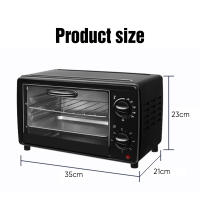 Horno negro multifuncional 700W, 13L freidora eléctrica de aire, tostadora de encimera, horno de doble capa para tostadas, Broil, asados y repostería, Enchufe UE 220V - details 2