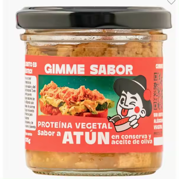 Proteína vegetal sabor atún en Aceite de Oliva 120g - Gimmesabor - 1