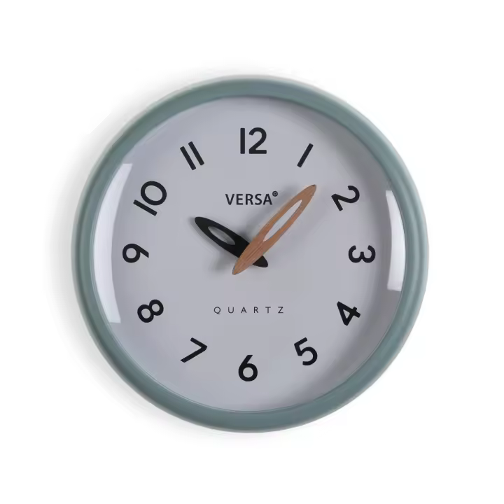 Reloj de Pared Versa Blanco Verde Plástico - 1