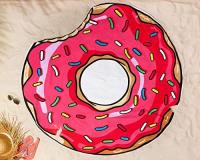 Toalla de playa piscina redonda en forma de donut diámetro 150 cm ，La Manta De Playa ，Toalla de ducha redonda, Color rosa , Toalla gigante diseño de donut 150 cm - details 0