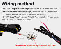 Reloj Digital Para Motocicleta 3 En 1 Con Medidor De Temperatura Del Aire Y Agua Voltaje Y Velocidad De Rotación De La Cabeza - details 11