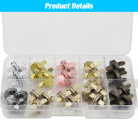 20 Conjuntos De Botones Magnéticos 10mm-18mm Para Bolsos Y Monederos Con Caja Herramienta De Costura Y Manualidades Plata De Latón - details 1