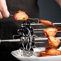 Horno Eléctrico Relleno De Kebab Hecho Con Acero Inoxidable Herramienta De Cocina Resistente Al Calor Con Caja De Asado Giratoria Y Brochetas Antideslizantes Para Air Fryer - details 1