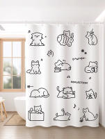 Cortina de Ducha para baño, Mampara de Ducha, juego sin Perforaciones, Cortina a prueba de Moho, Cortina impermeable para Ducha, Cortina para Puerta de Casa, Para Duchas y Baños. - details 2