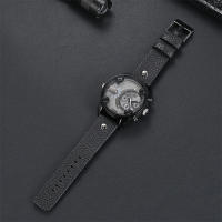 Reloj De Hombre CAGARNY 6819 Clásico Grande Cuero Resistente Al Choque Con Indicador De Fecha Y Agujas Marcadores Arábigos Reloj Casual Para El Día - details 6