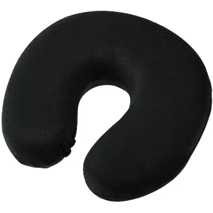 Cojín De Viaje Inflable Universal U Shaped Suave Soporte Para Cuello Y Cabeza Almohada Aire Conveniente De Poliéster / Algodón - 1
