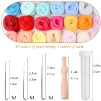 Kit Completo De Felteado a Puntas KRABALL Con Herramientas Y Suministros Lana De Felt Para Fabricación De Muñecas Artesanía DIY Accesorios De Tricoterapia - details 11