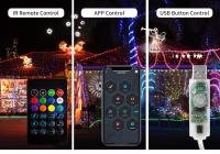 Luces De Navidad RGB LED Para Decoración De Calle Y Interior Smart Bluetooth APP USB Regulables Y Con Musicas Para Bodas Y Fiestas - details 11