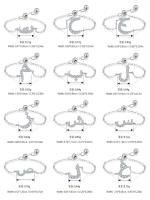 Zenyth elegante Anillo ajustable de Plata de Ley 925 con Cadena del Alfabeto Árabe para Mujer, Boda, cumpleaños, regalo del Día DE LA Madre - details 3