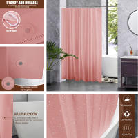 Cortina de ducha transparente con ganchos, forro impermeable, moho, PEVA, decoración de baño para el hogar - details 7