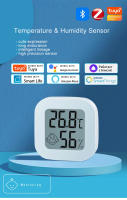 Sensor De Temperatura Y Humedad Zigbee 3.0 Tuya Con Pantalla LCD Control Remoto a Través De La Aplicación Smart Life Compatible Con Google Assistant - details 0