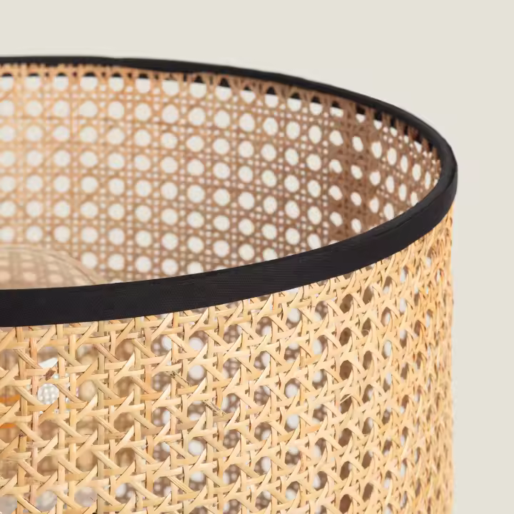 Ledkia Lámpara de Pie Ratán Huela ILUZZIA - Diseño Único y Elegante para Iluminación de Interiores - 1