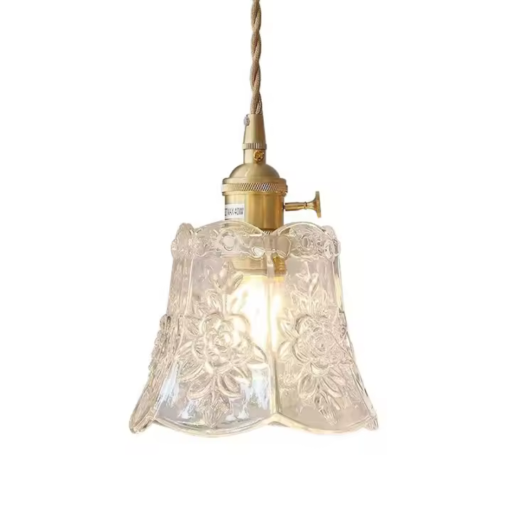 Lámpara Colgante De Vidrio Vintage Con Estilo Nórdico Para Dormitorio Y Restaurante 3 Estilos Decoración De Pared Lámpara De Mesa - 1